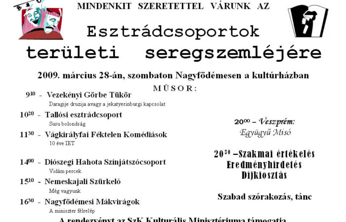 Esztrádcsoportok területi seregszemléje – propagáció
