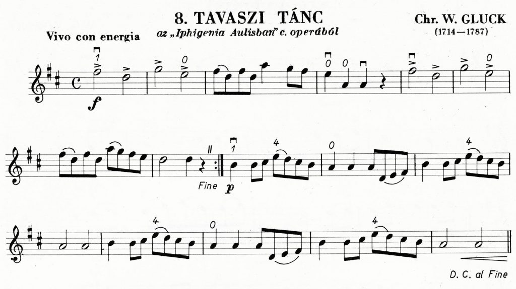 II. kat -Gluck Tavaszi tánc heg