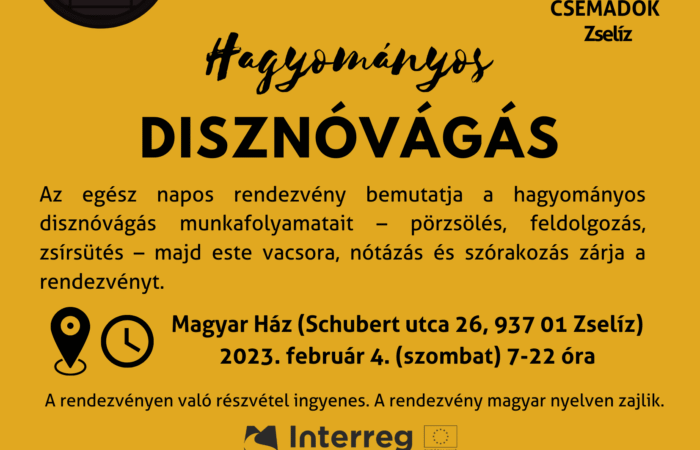 Hagyományos disznótor a Zselízi Csemadok szervezésében