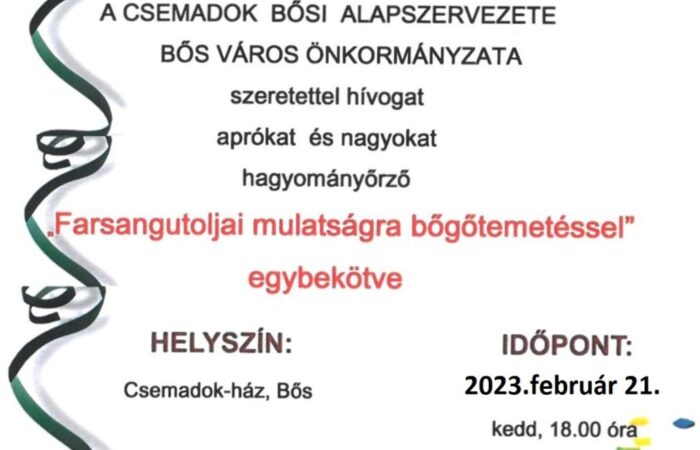 Farsangi Vigadalom Bősön