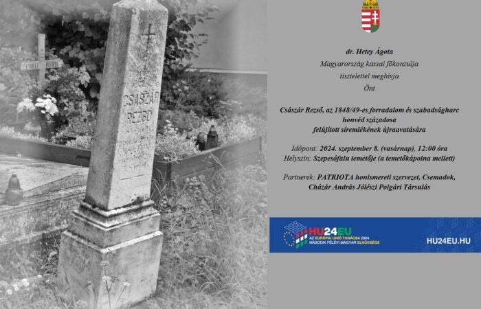 Meghívó_Császár_Rezső_síremléke_Szepesófalu